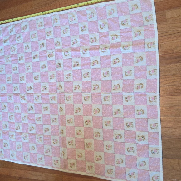 Pink and White Hand Quilted Blanket - Picture 3 of 10